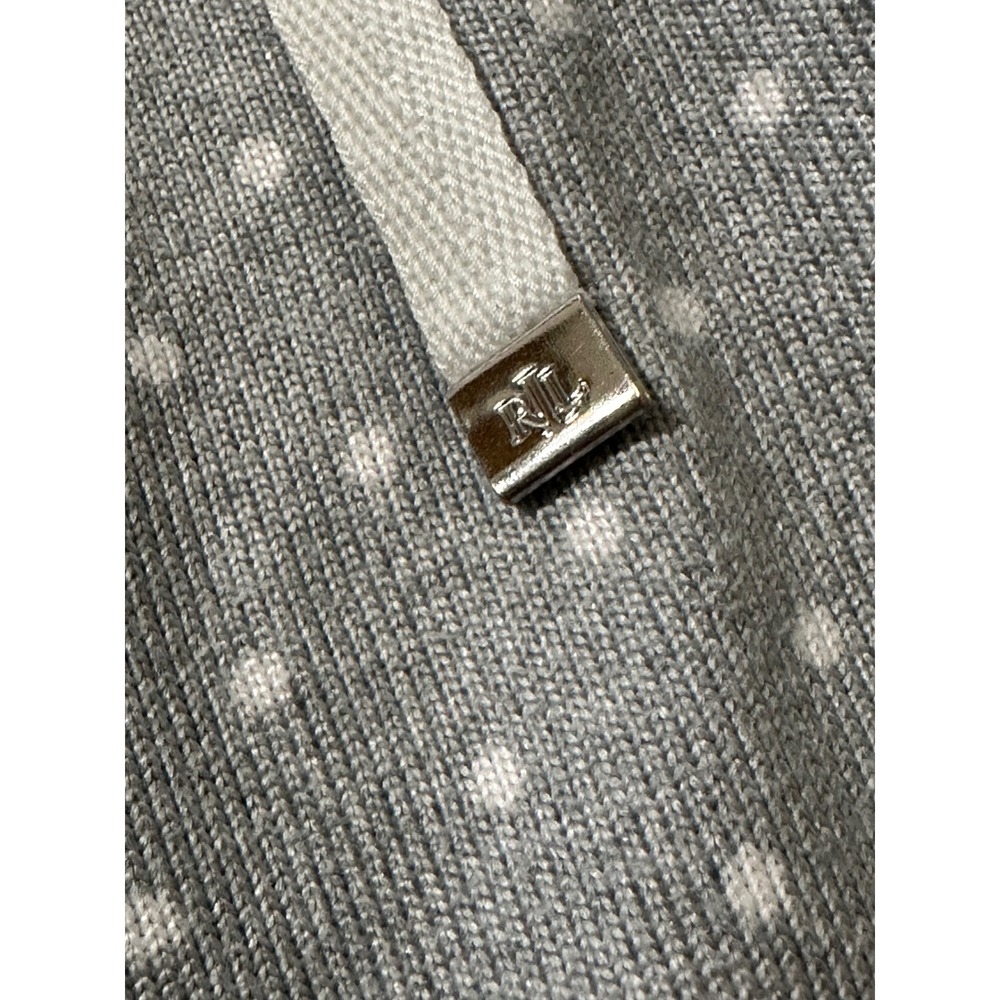 Lauren Ralph Lauren Small Polka Dot 2 Piece Pajama Set Gray - Picture 2 of 9
